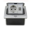Slow Pop-up Floor 16A 250V Universal Socket of Universal Power Outlet With USB Port