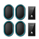 CACAZI DC Wireless Doorbell -1 Button, 2 Receiver
