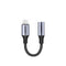 UGREEN Lightning M/F Round Cable Aluminum Shell with Braided 10cm (Black)