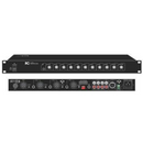 Class D Mixer Digital Amplifier - 4 phone jack mic input, 2 Aux,100V & 4-16Ω output