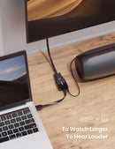 HDMI to VGA + 3.5MM Audio+Mirco USB converter Black