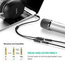 3.5mm Male to Dual 3.5mm Female Headset Splitter White