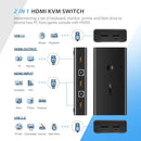 UGREEN 4K 2 in 1 HDMI KVM Switch with 4X USB