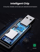 UGREEN USB 3.0 to TF + SD Dual Card Reader (Black)