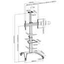 Mobile TV Cart/Trolley 37’’-70’’ Flat Panel Displays up to 70kg/154lbs