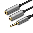 3.5mm Male to 2 female 3.5mm Headphone with Mic cable