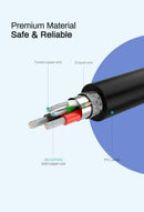 UGREEN USB2.0 A to Micro USB M/M Round Cable Nickel Plating 3m (Black)