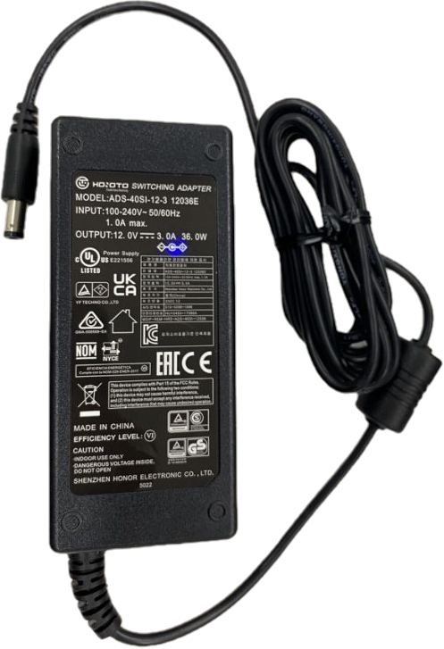 12V 3A Power Adapter 5.5 x 2.5 with Power Cord
