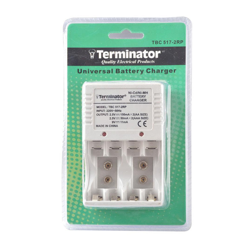 Universal Battery Charger (AA,AAA & 9V) 2RP Plug