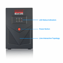 Micro UPS 1250VA/720W, 7.2Ahx2, UK Input Plug, 4 Universal & 2