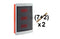Adalpano 36 Module Abs Board Flush Mounted Electrical Distribution Box 284x100x446 mm