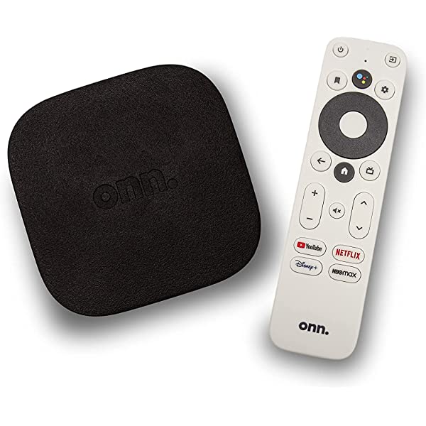 Onn Android TV 4K UHD Streaming Device with Voice Remote Control Google Assistant
