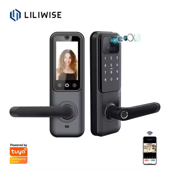 Liliwise Smart Door Lock, RFID, Digital Display, With Mechanical Keys (6085 Mortise)