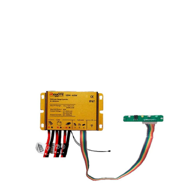 Remote for charge controller with built-in LED driver
