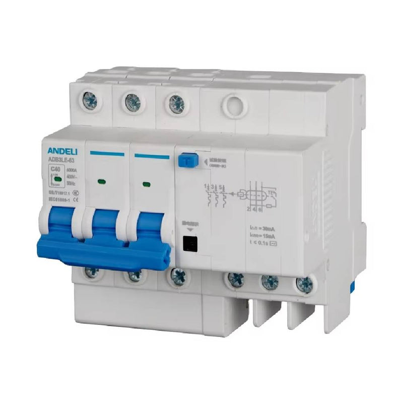 Residual Current Circuit Breaker ADB3LE-63 3P 50A