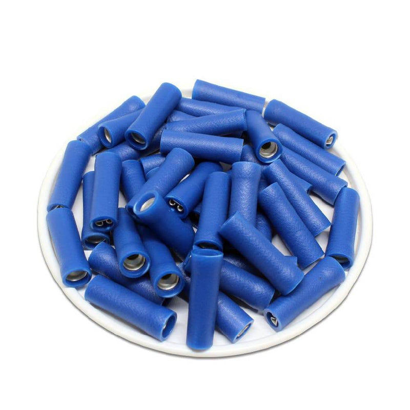 Vinyl Fully Insulated Double Crimp Quick Disconnects 16-14 AWG FDFD2-110(5) Blue
