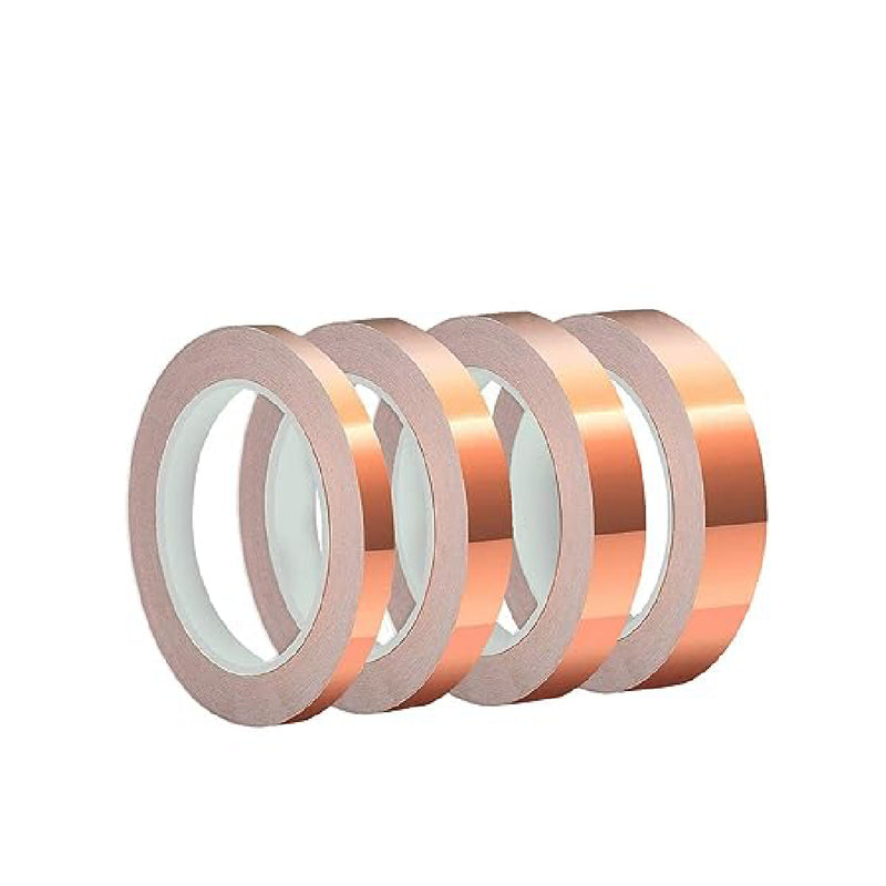15mmx10M 10m 6-20mm Adhesive Tape Foil Tape Adhesive Conductive Copper Shield Eliminate EMI Anti-static Single-sided Repair Tape