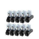 12V 24V DC 110V 220V AC Coil Power Relay LY2NJ DPDT 8 Pin HH62P JQX-13F With Socket Base OK