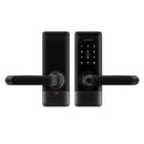 Liliwise Smart Door lock Handle, Fingerprint, RFID, WiFi with Mechanical Keys (US Latch)