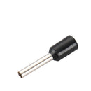 Long Tube Insulated End Terminal Connector 2.5mm - Black 100 pcs bag