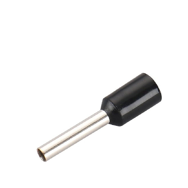 Long Tube Insulated End Terminal Connector 2.5mm - Black 100 pcs bag