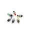Mini Micro DIY 7mm Thread 2 Pins Momentary Push Button Switch Red Black White Blue Yellow Green Lockless Self-rest ON/OFF