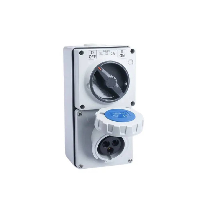 IP67 Waterproof 5Pin 32A Cee Socket On Off Switch CEE Outlet Wall Mount Electric For Outdoor