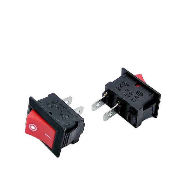 Rocket Switch On-Off 6A 250V AC/10A 125V AC 2P RED
