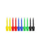10Pcs Mini Single Test Hook Clip Test Probe for Electronic Testing IC Grabber Small Size Round Crocodile Clip Hook Test Clip