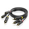 S.WIELER 3 RCA to 3RCA Cable 4.0mm+5.0mm+4.0mm PVC Injection