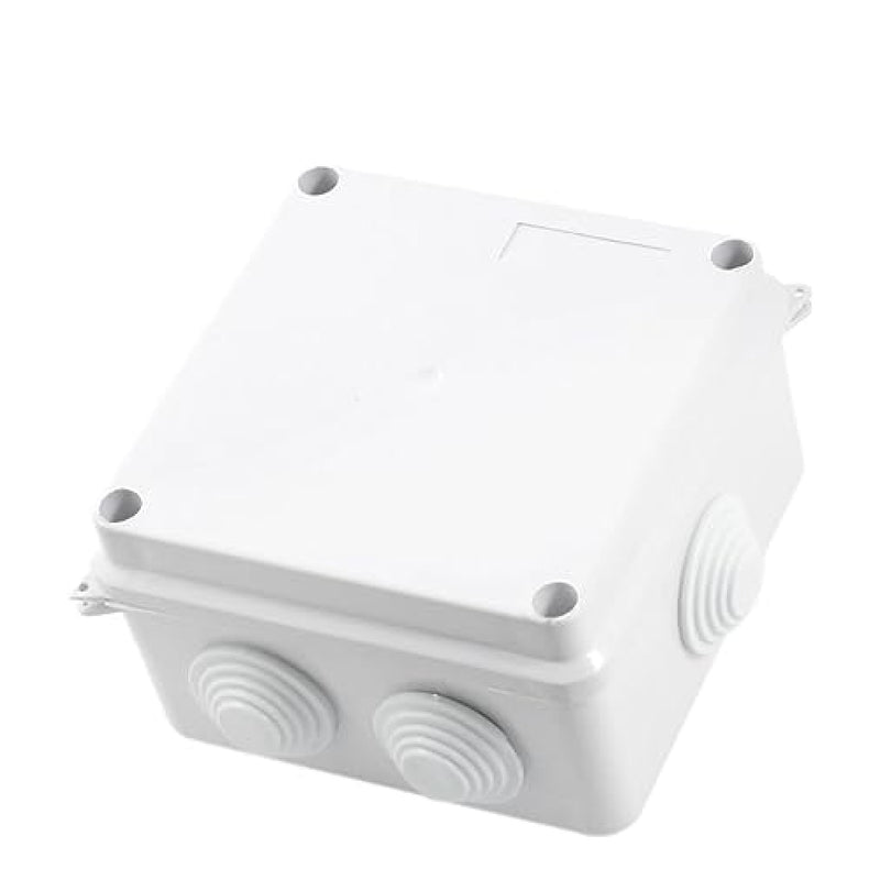 100x100x70mm IP65 Waterproof Electrical Junction Square Box, 9 Holes - 25mm