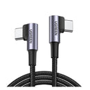 UGREEN Angled USB-C Cable Aluminum Case with Braided 2m (Black)