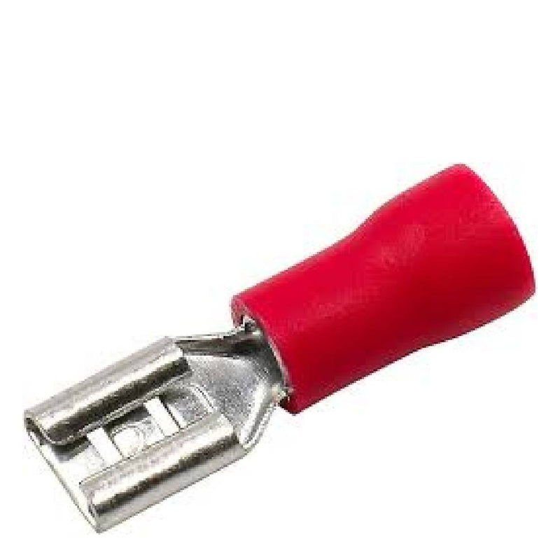 Insulated Spade Wire Electrical Crimp Terminal 22-16 AWG FDD1.25-187(5) Red