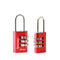 Combination Pad Lock (20mm) (Red)