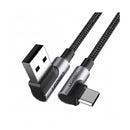 UGREEN Right Angle USB-A to USB-C Cable 2m (Space Gray)