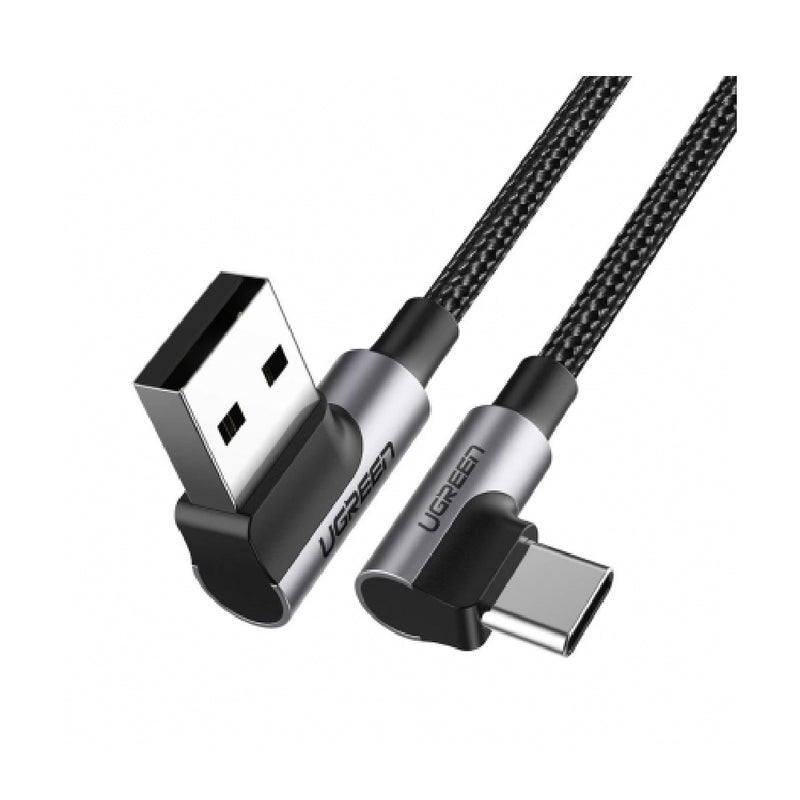 UGREEN Right Angle USB-A to USB-C Cable 2m (Space Gray)
