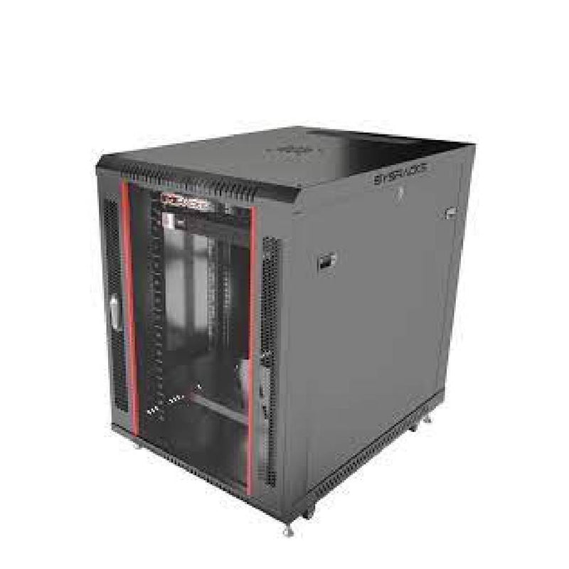 8U Rack Cabinet Black 32" x 25" x 20" With Fan & PDU