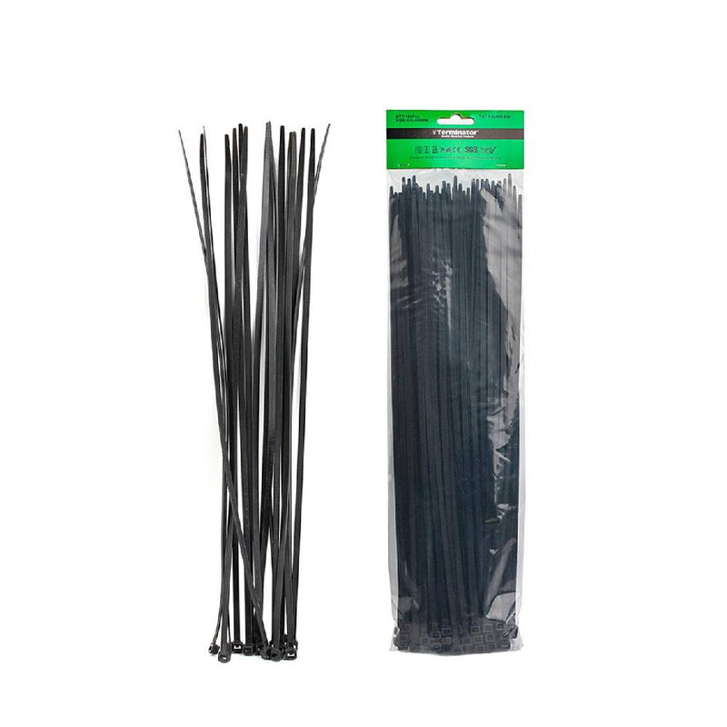 Terminator Cable Ties In Black Colour (100Pcs In Bag)