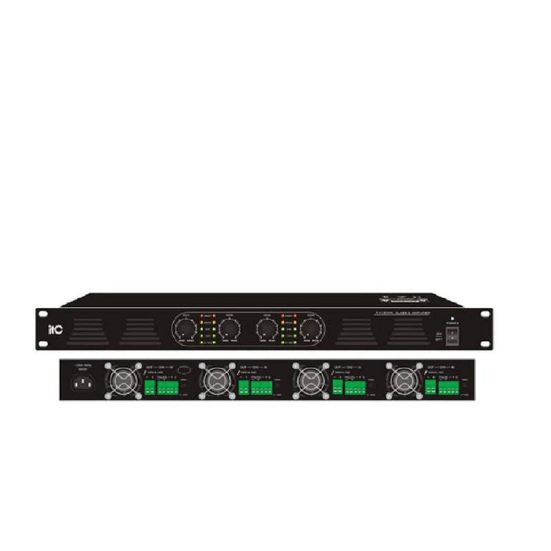 Single Channel Class-D Amp, 240W, 100V/4O,1U height, with volume control in front panel,without 24VDC