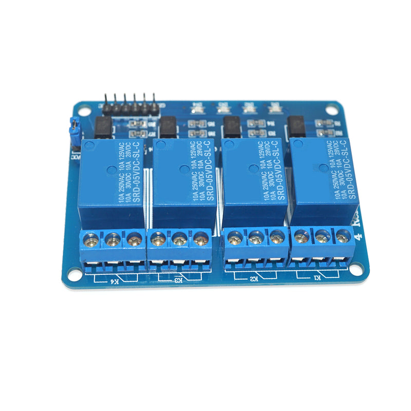 5V / 12V 4 Channel Relay Module with Optocoupler Low Lever Trigger