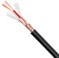 Microphone Cable OD6.2MM[(20/0.12OFC)x2C+Yarn +AL+BD(128/0.09OFC)] Black Braid Shield 100m/roll