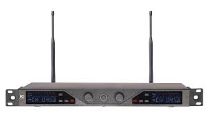 UHF Wireless Mic with FM touch screen , one handheld and one headset mic
