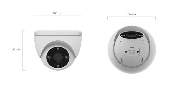 EZVIZ H4 3MP 2K Wi-Fi Smart Home Camera 2.8mm Color Night Vision AI Detection