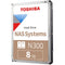 Toshiba 3.5" SATA NAS N300 8TB 7200RPM 512MB