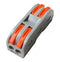 Fast Compact 32A 400V Wire Conductor 2 In - 2 Out Connector