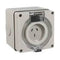 Waterproof 56P310 Socket Flat Pin / 3 Pin 250V - Female