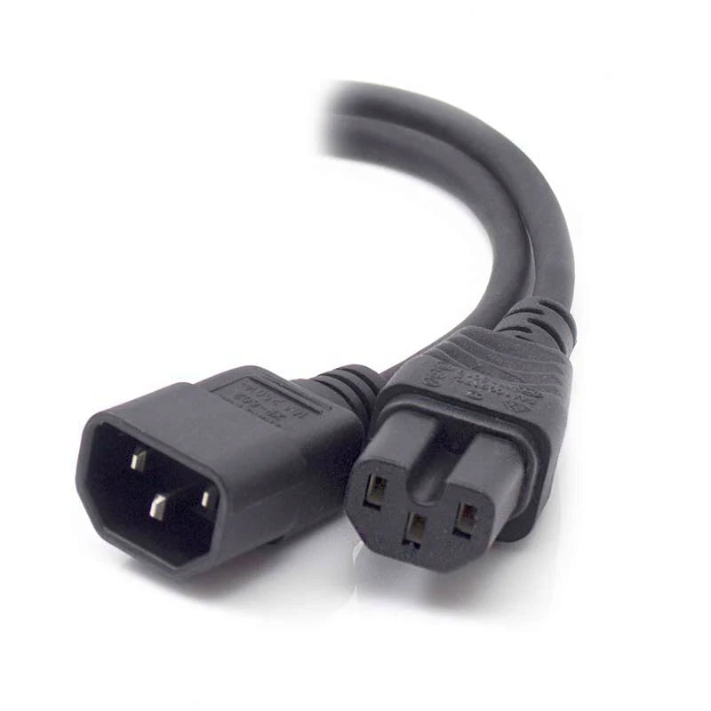 IEC C14 to C15 Male to Female Cable - 2M