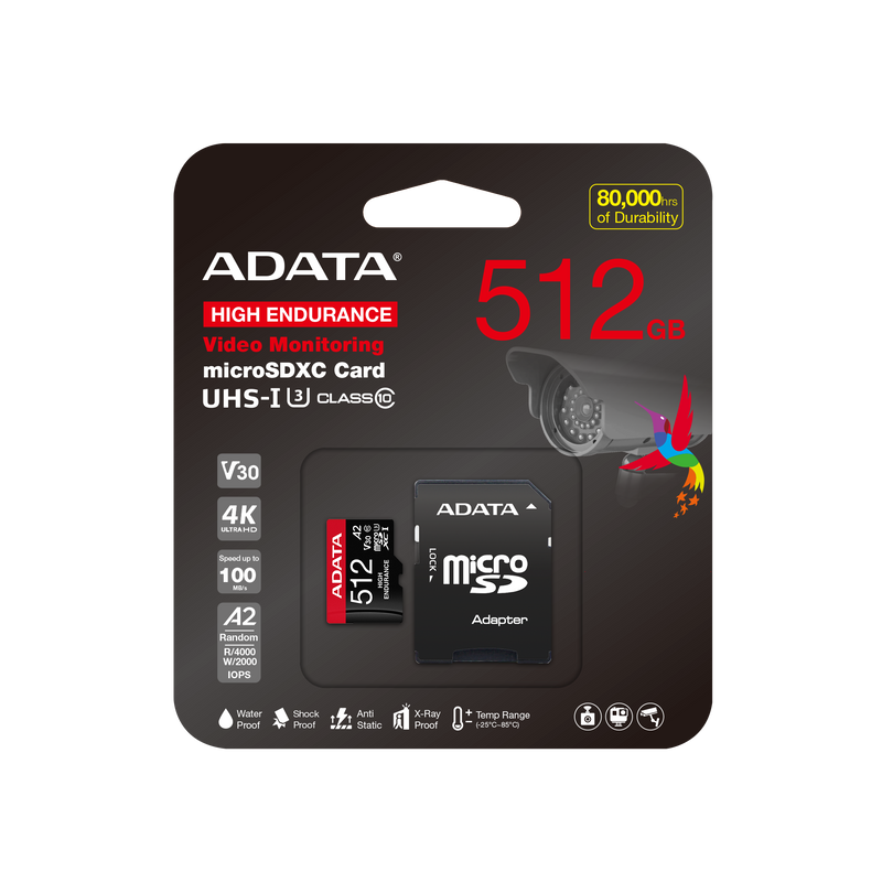 ADATA  High Endurance microSDXC/SDHC UHS-I Card 512GB