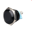 Push Button Metal 16MM 2 Pin Screw Terminal Black Color