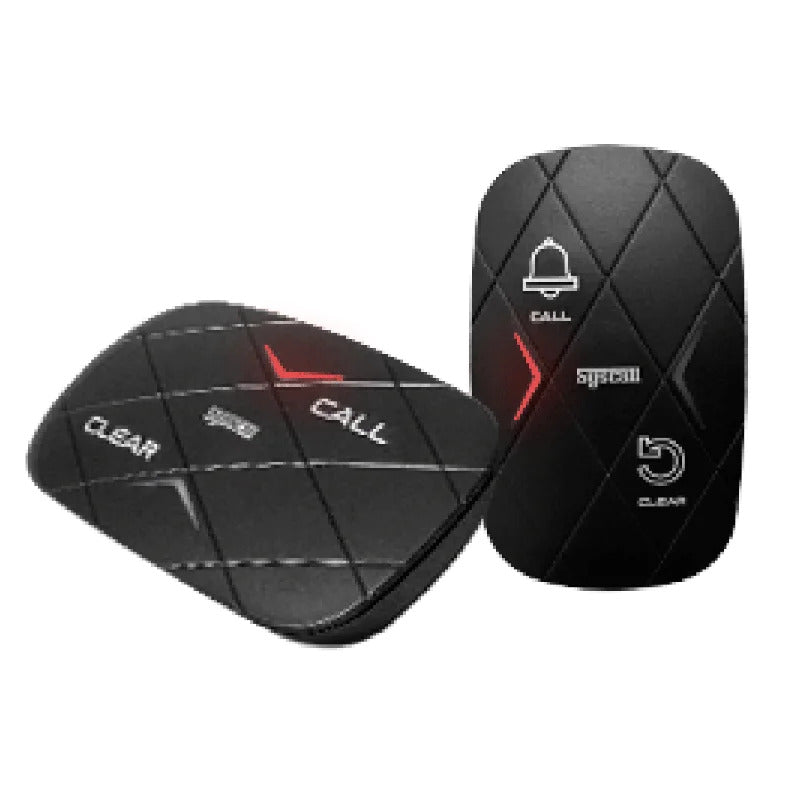 Syscall Waterproof IP67 call button transmitter - 2 Button bell mountable (black)